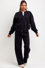 womens tracksuit loungewear set dark navy zara uk