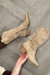 womens cowboy western boots calf length with embroidery detail sale  