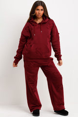 cross hoodie and joggers loungewear set womens styled up