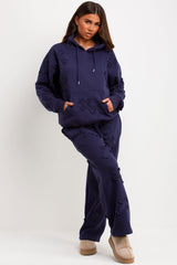 cross hoodie and joggers loungewear set womens styled up