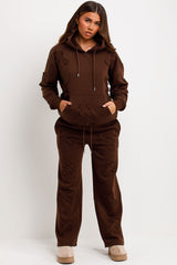 womens hoodie and joggers tracksuit with cross detail