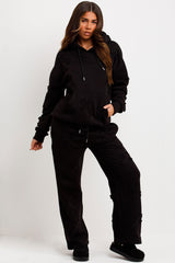 womens cross hoodie and joggers tracksuit loungewear co ord set