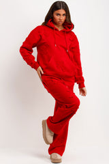 womens cross hoodie and joggers tracksuit loungewear co ord set