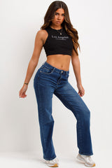 womens stretch jeans with wide leg styledup