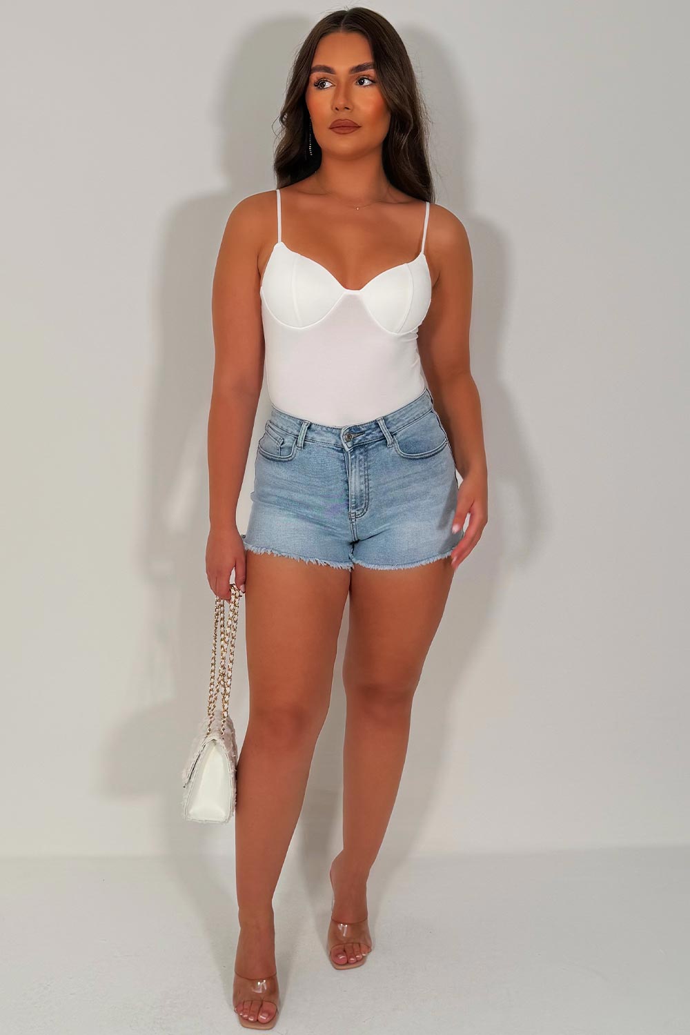 corset cupped top contouring with cami straps styledup