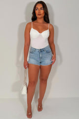 corset cupped top contouring with cami straps styledup