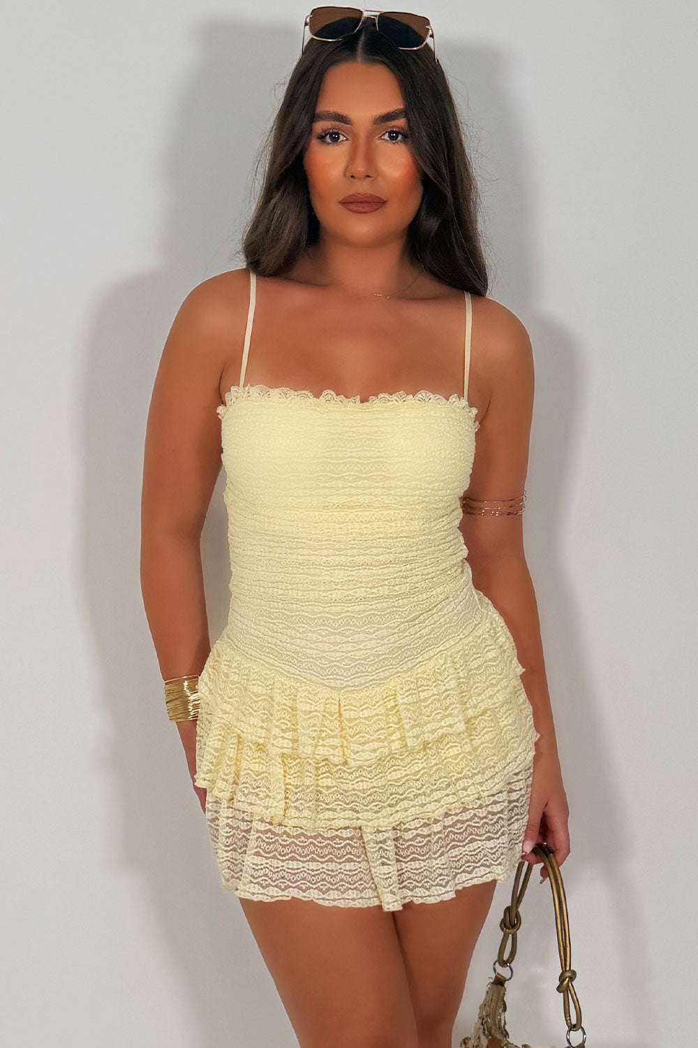 mini lace dress summer holiday festival outfit styledup