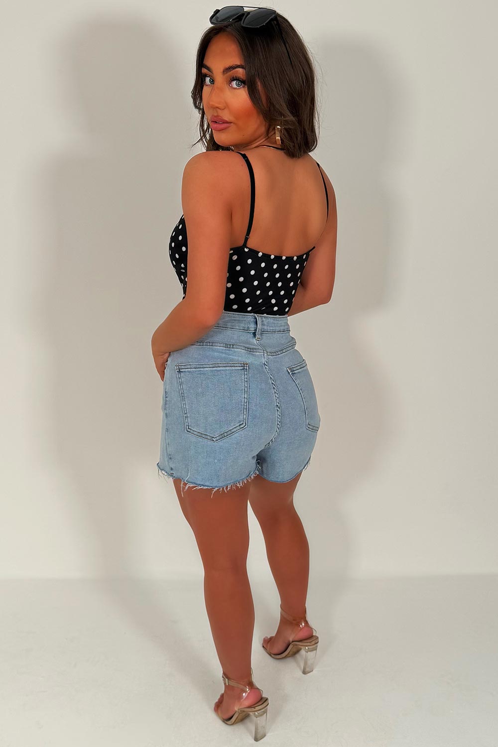 zara womens wrapover denim skorts