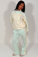 womens zip up tracksuit lounge set airport outfit styledup