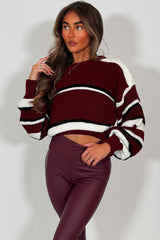 long sleeve crop knitted jumper oversized 