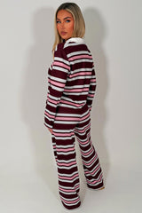 womens striped loungewear set tracksuit with wide legs uk styledup airport outfit 