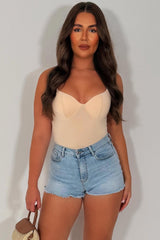 corset cupped top contouring with cami straps styledup