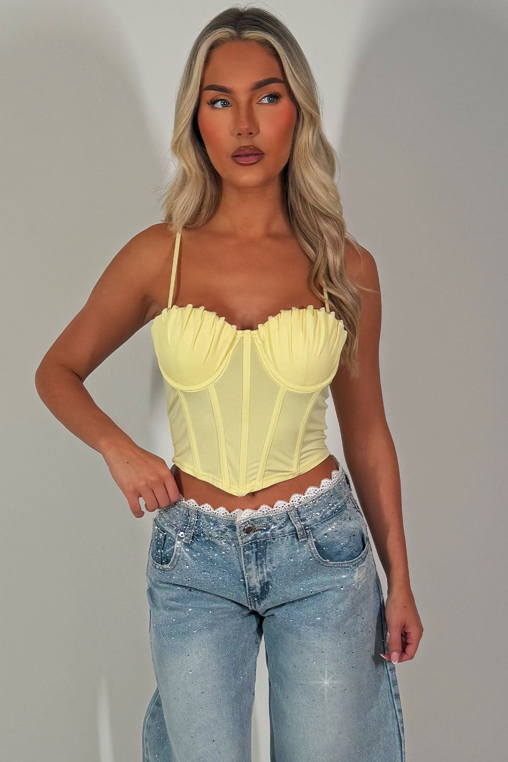 womens going out festival corset crop top sky blue styledup 