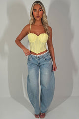 bustier corset crop top with straps styledup 