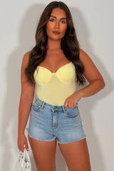 yellow cupped top going out festival rave outfit styledup uk