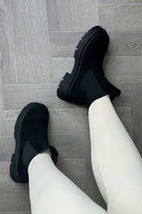 womens black suede chelsea ankle boots sale
