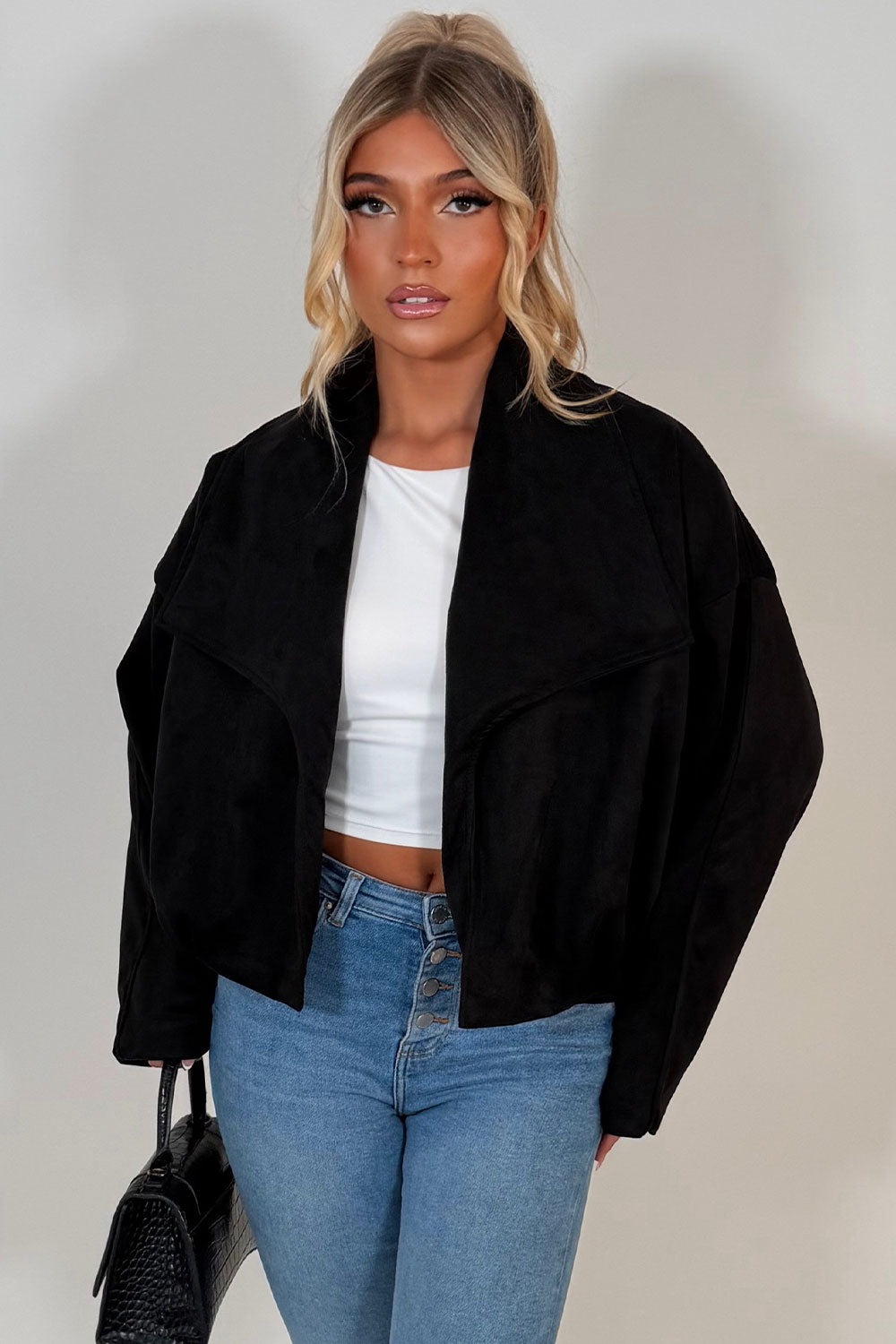 faux suede jacket for womens styledup uk