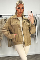 zara womens faux suede jacket styled up 