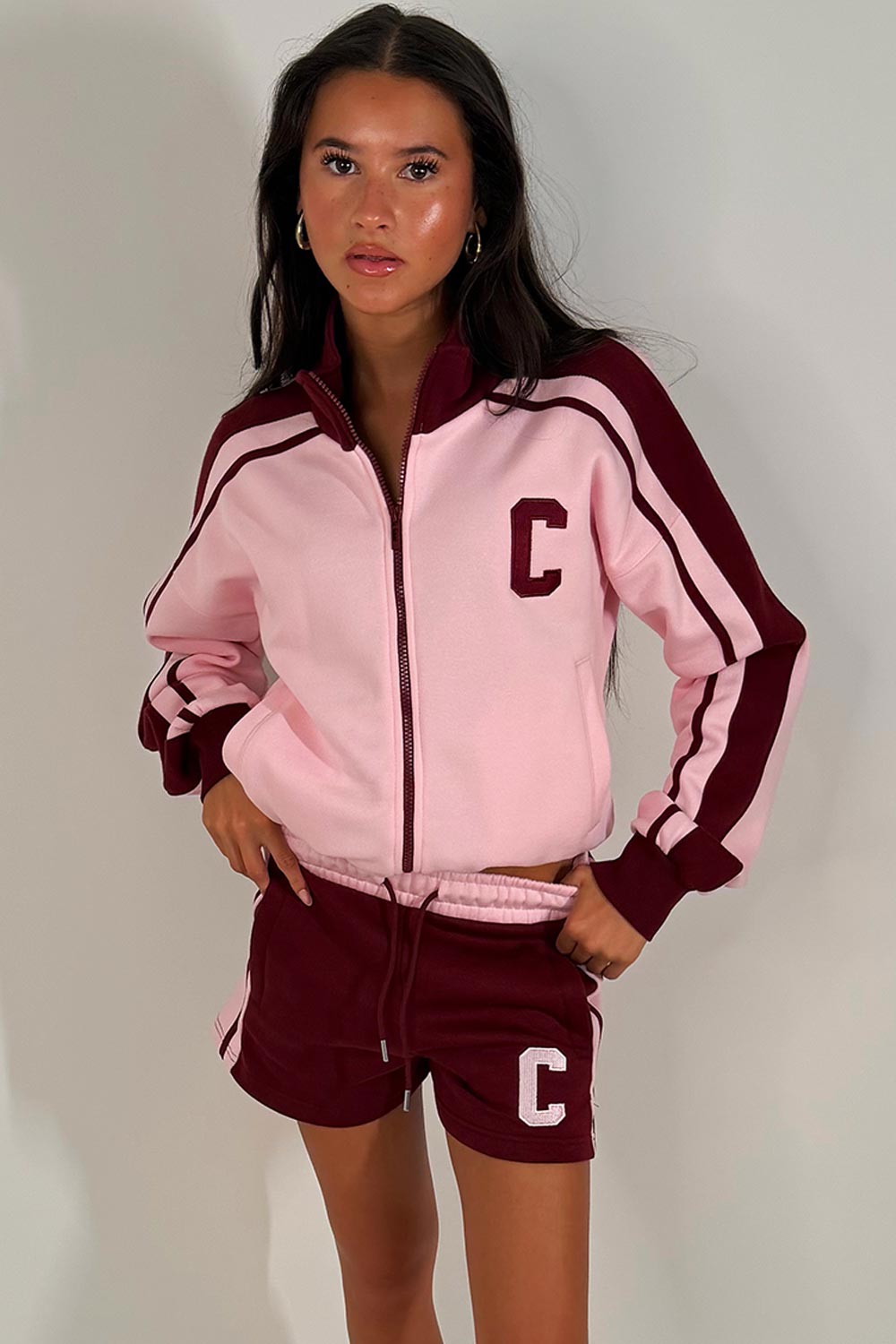 womens summer lounge set short tracksuit with c emblem styledup