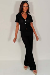 textured straight leg trousers and top two piece co ord set womens summer holiday travel outfit styledup zara womens uk