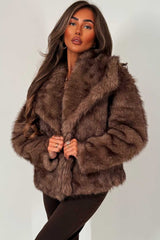 womens faux fur jacket zara uk