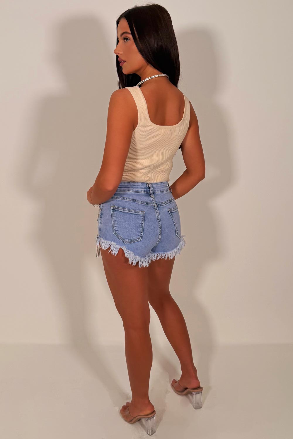 going out night out festival holiday crop top with diamante rhinestones styledup uk