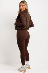 cropped teddy gilet womens