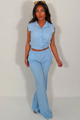 zara womens trousers and top co ord set styledup