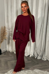 womens christmas party top and trousers co ord set 