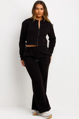 womens joggers and compressed waist crop sweatshirt top tracksuit co ord airport outfit styledup
