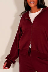 womens double zip drop shoulder oversized hoodie and wide leg joggers two piece tracksuit co ord set styledup casual lounge set zara womens
