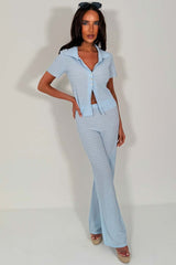 zara womens top and straight leg trousers co ord set summer holiday outfit