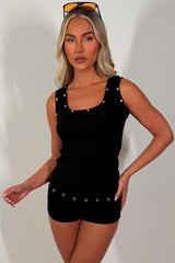 edikted studded shorts and top co ord set womens summer holiday outfit styledup uk