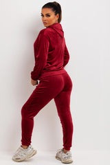 womens velour tracksuit with hood velvet co ord