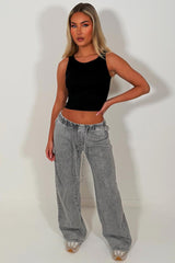 sleeveless crop top double layered 