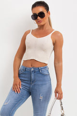knitted ribbed top