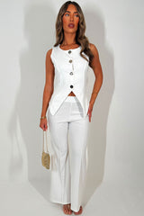 womens waistcoat and trousers two piece set christmas outfit styledup