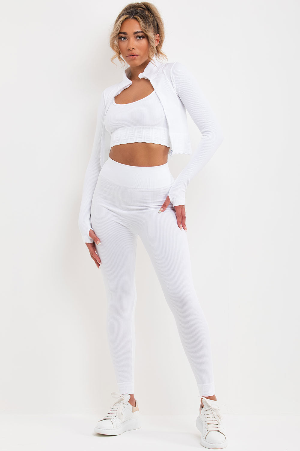 White Activewear Set - Yoga Clothing UK – The Positive Company