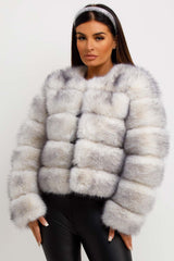faux fur coat white