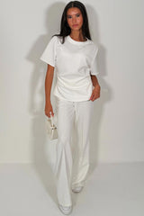 molly mae fitted top and wide leg trousers two piece co ord summer holiday travel outfit styledup uk