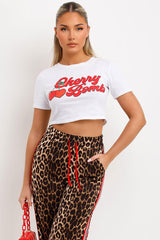 womens black crop t shirt cherry bomb crop top