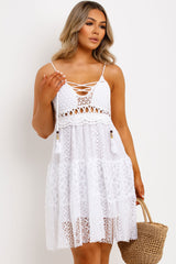 white crochet dress uk