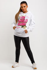 womens white oversized hoodie for winter