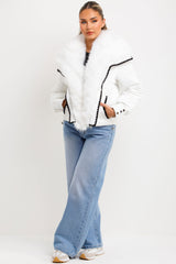 faux fur winter coat for womens