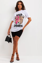 womens wild thang graphic t shirt with tiger print
