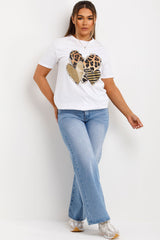 leopard print graphic t shirt for womens