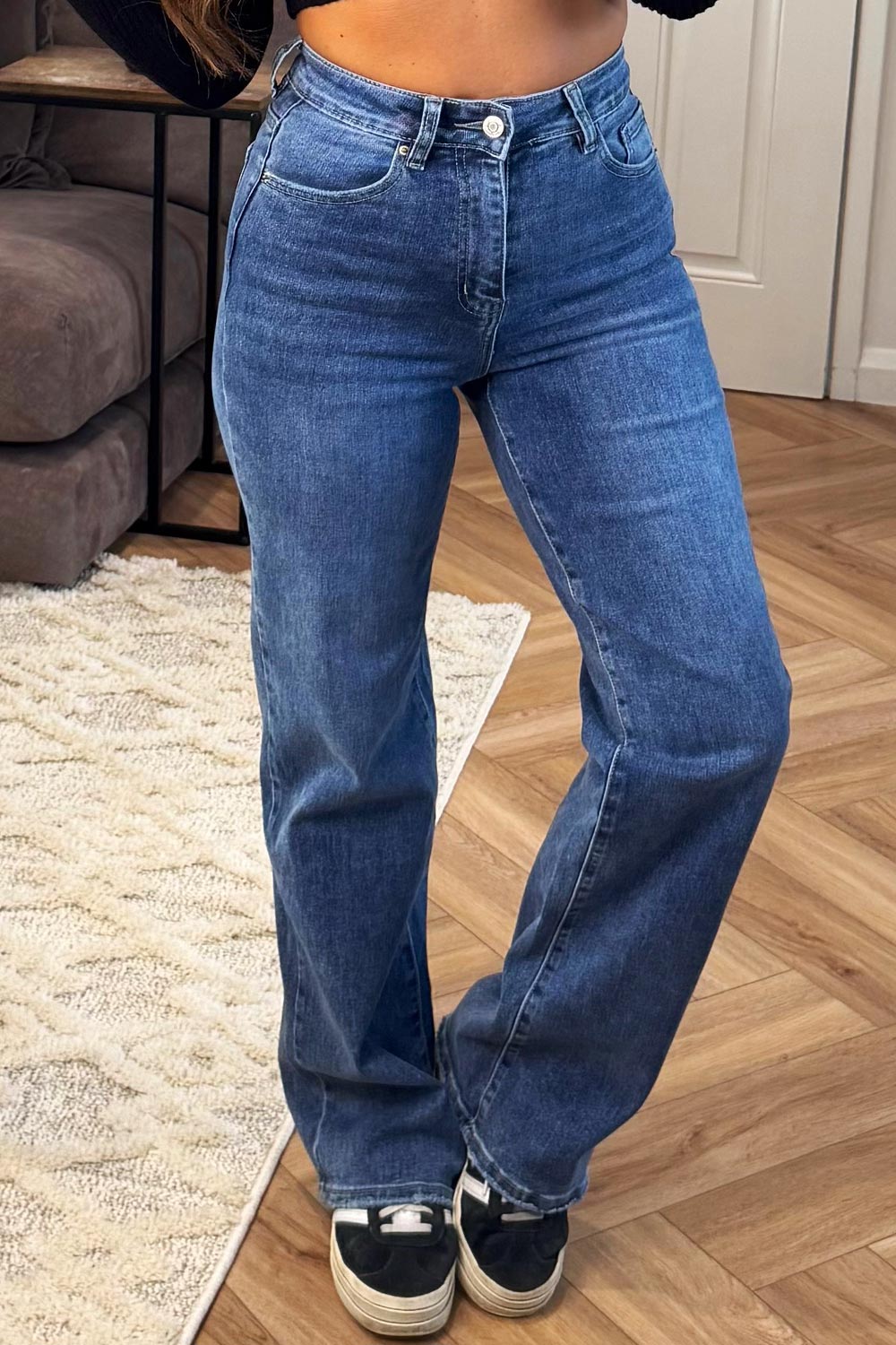 styledup baggy denim jeans with wide legs for womens