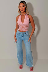 diamante rhinestone denim jeans denim blue