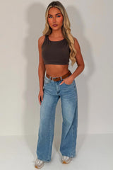 wide leg denim jeans womens 