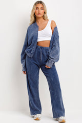 drop shoulder bomber sweatshirt with zip and straight leg joggers loungewear set zara womens tracksuit